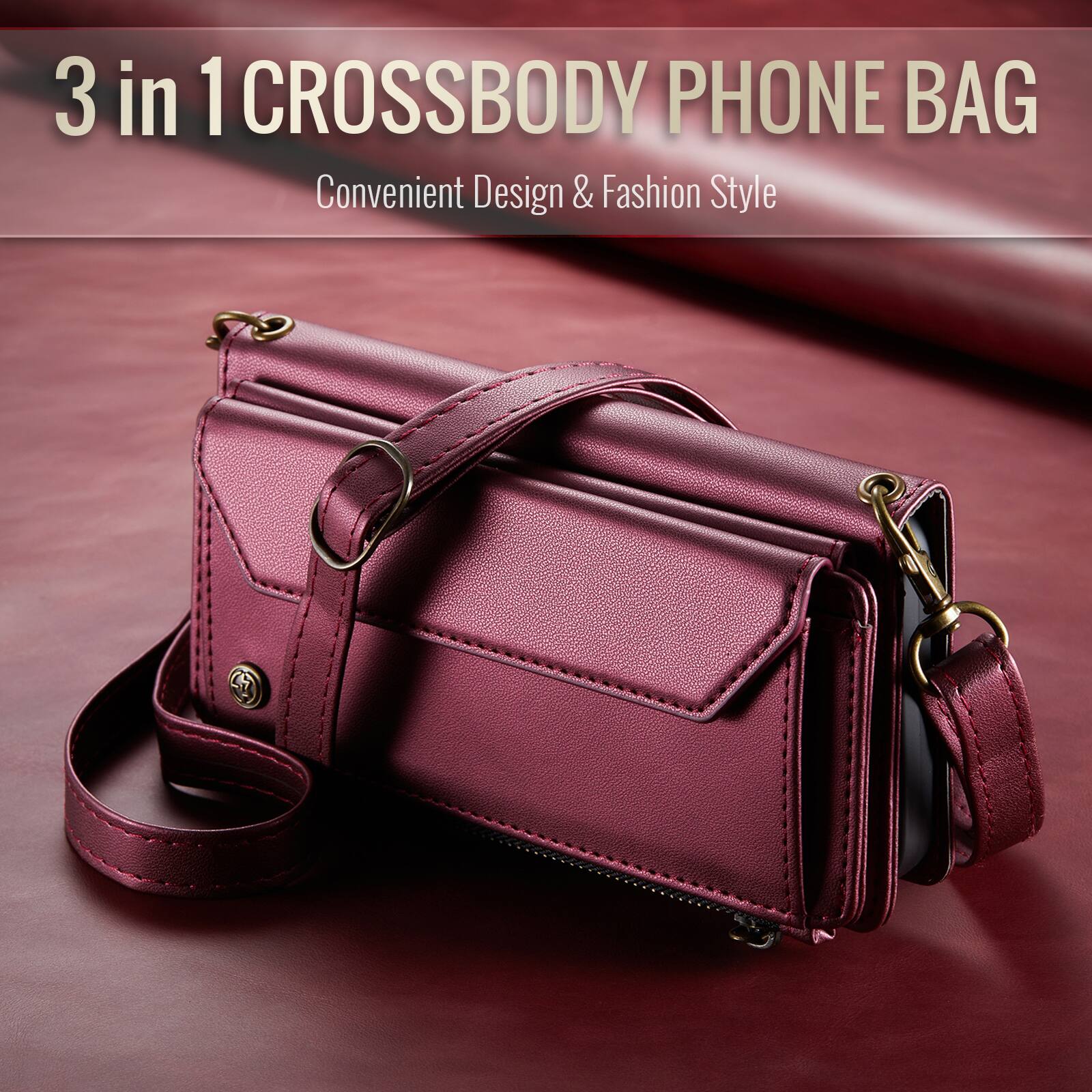 3 in 1 CROSSBODY PHONE BAG  
Convenient Design & Fashion Style