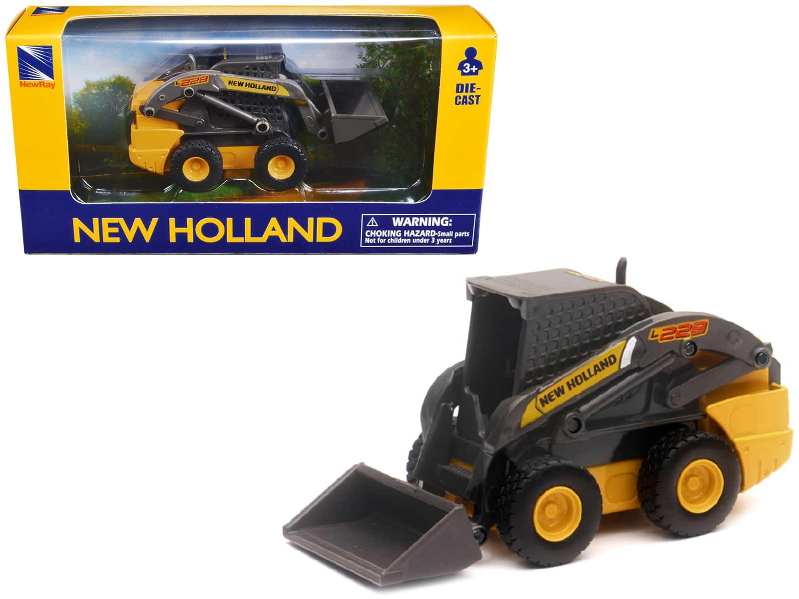 New Holland L228 Skid Steer Yellow Diecast Model by New Ray price history on PriceWatchPro