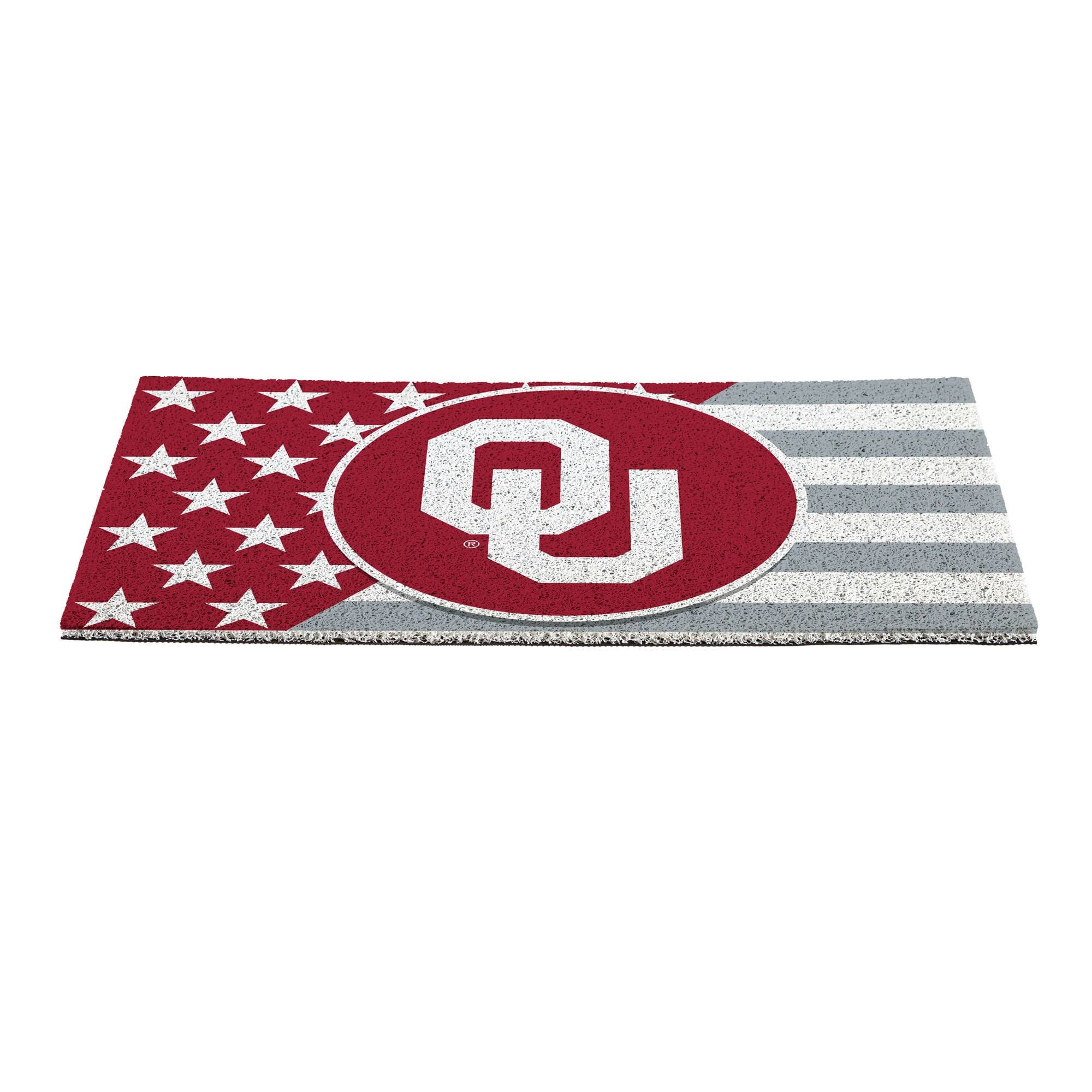 Alt View 1. Evergreen Enterprises - Oklahoma Sooners 16" x 28" Stars & Stripes Patriotic Turf Mat - Multicolor.