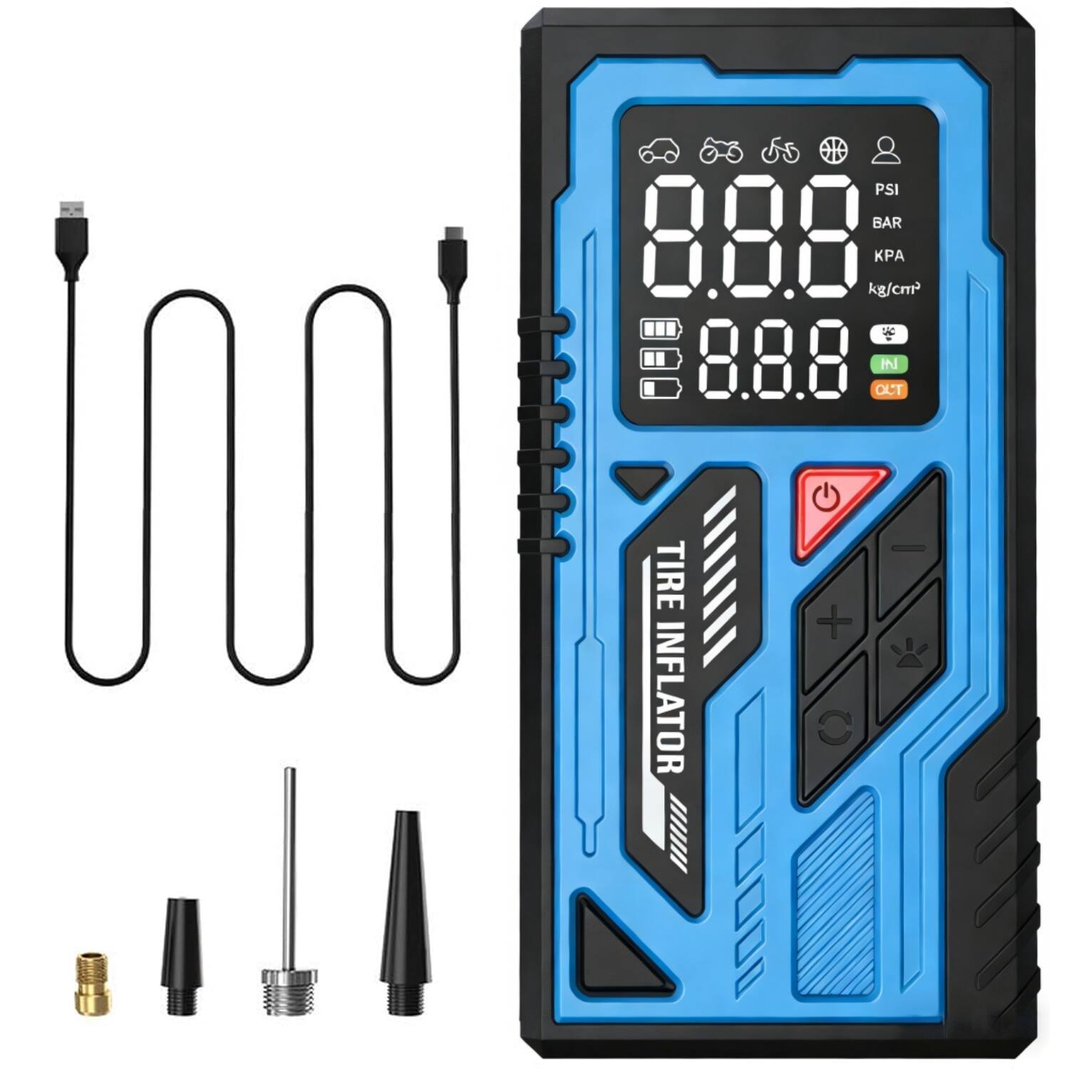 PSI BAR 888 kg/cm² IN OCT TIRE INFLATOR