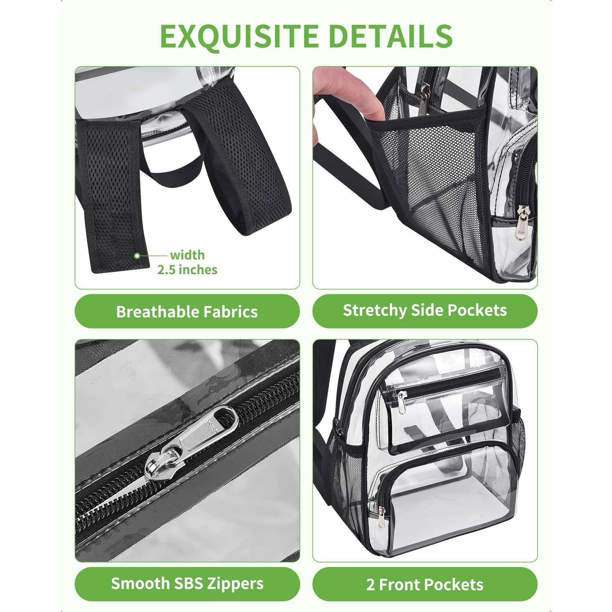 Pacoar Cade Clear Backpack Stadium Approved For Women And Men Bag ...