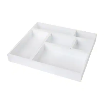 Front. Martha Stewart - Enzo Wooden Organizer - White.