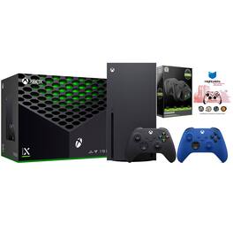 Xbox Series X 1TB Disc Console with Extra Controller, Charge Dock and MightySkins Code Bundle