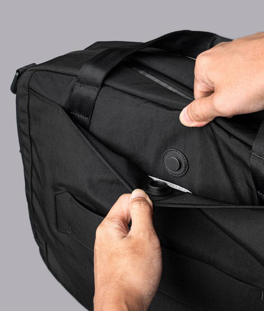 Alt View 1. ALPAKA - Bravo Brief 16 Inch Laptop Briefcase,Messenger Bag for Men and Women, Business Shoulder Bag for Work Travel - Black Axoflux 400D Ripstop Nylon.