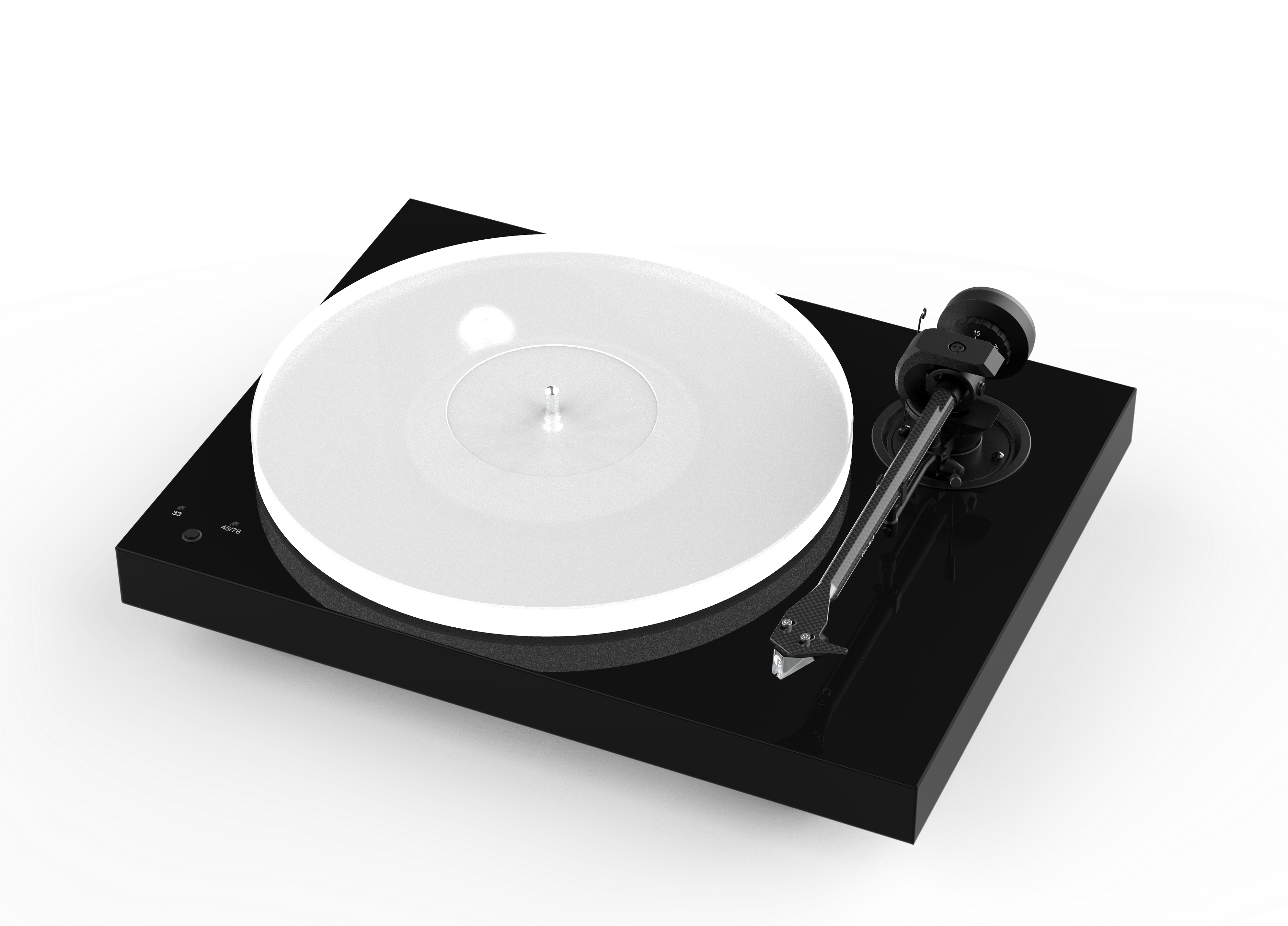 Front. Pro-Ject - X1 B Black - Gloss Paint - Black.