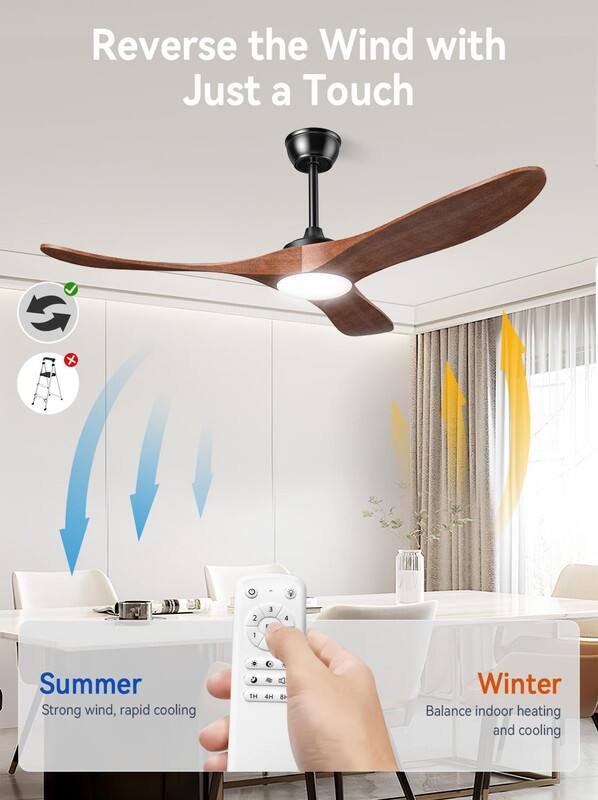 Reverse the Wind with Just a Touch

Summer
Strong wind, rapid cooling

Winter
Balance indoor heating and cooling