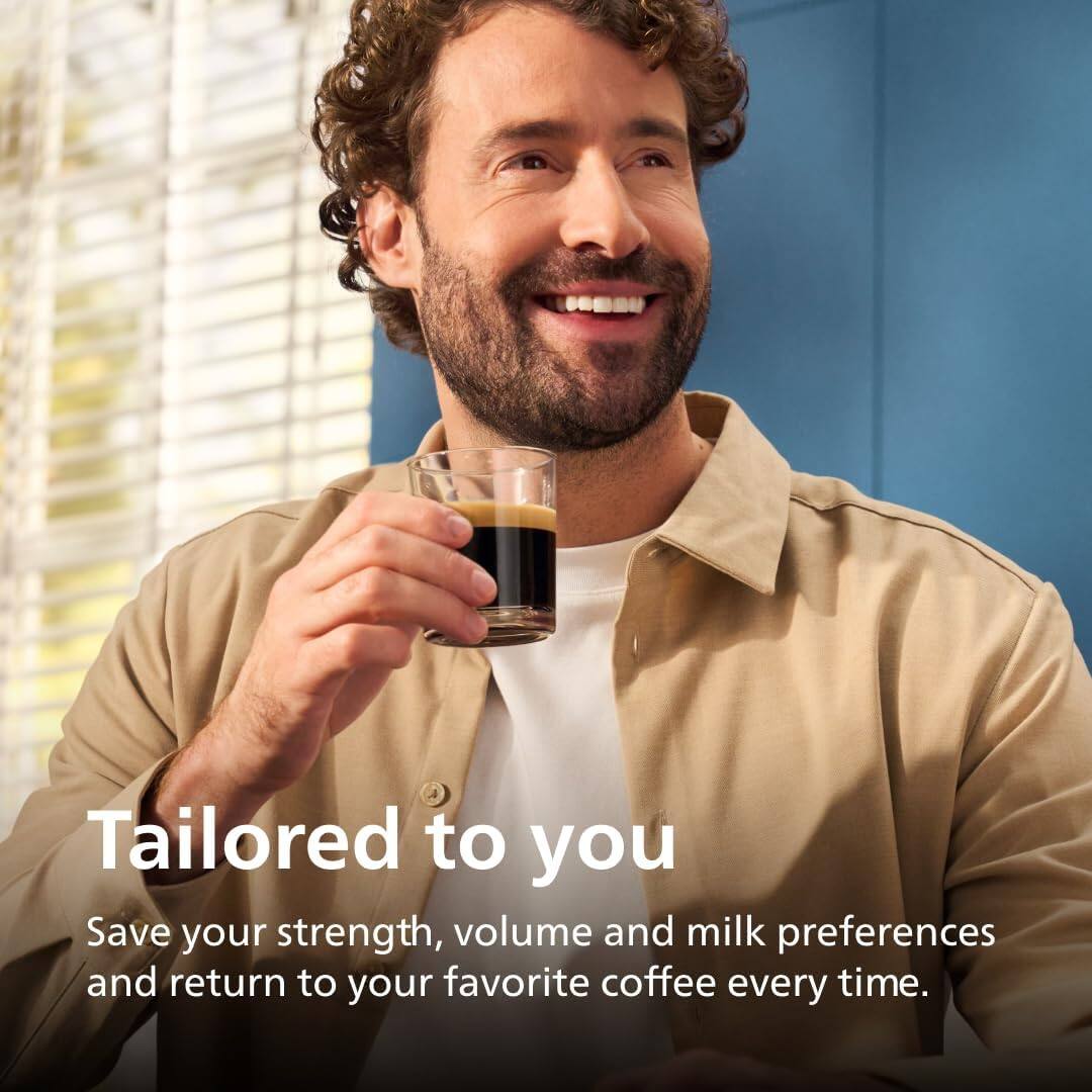 Tailored to you  
Save your strength, volume and milk preferences and return to your favorite coffee every time.