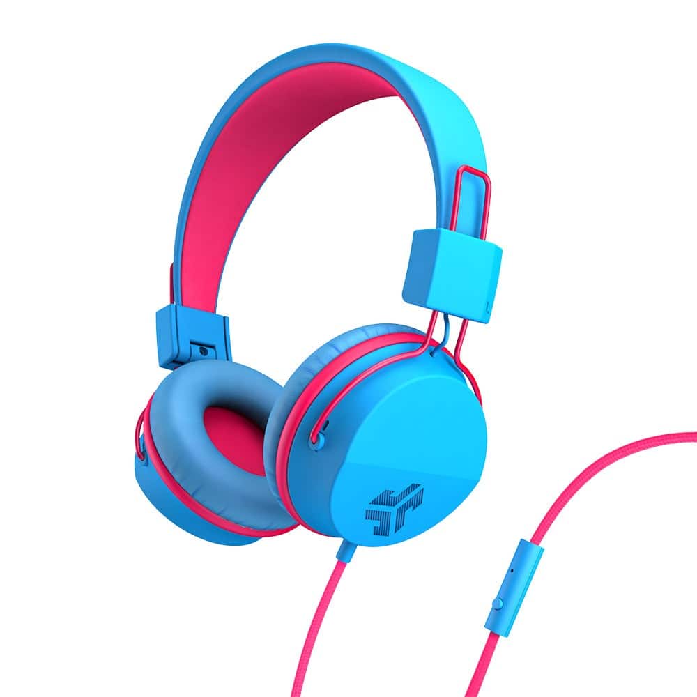 JLab - JBuddies Studio On-Ear Kids Wired Headphones - Blue/Pink Type-C