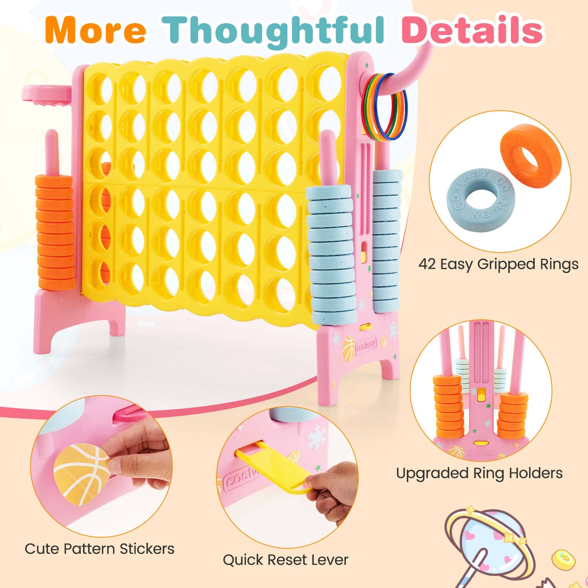 More Thoughtful Details, 42 Easy Gripped Rings, Upgraded Ring Holders, Cute Pattern Stickers, Quick Reset Lever