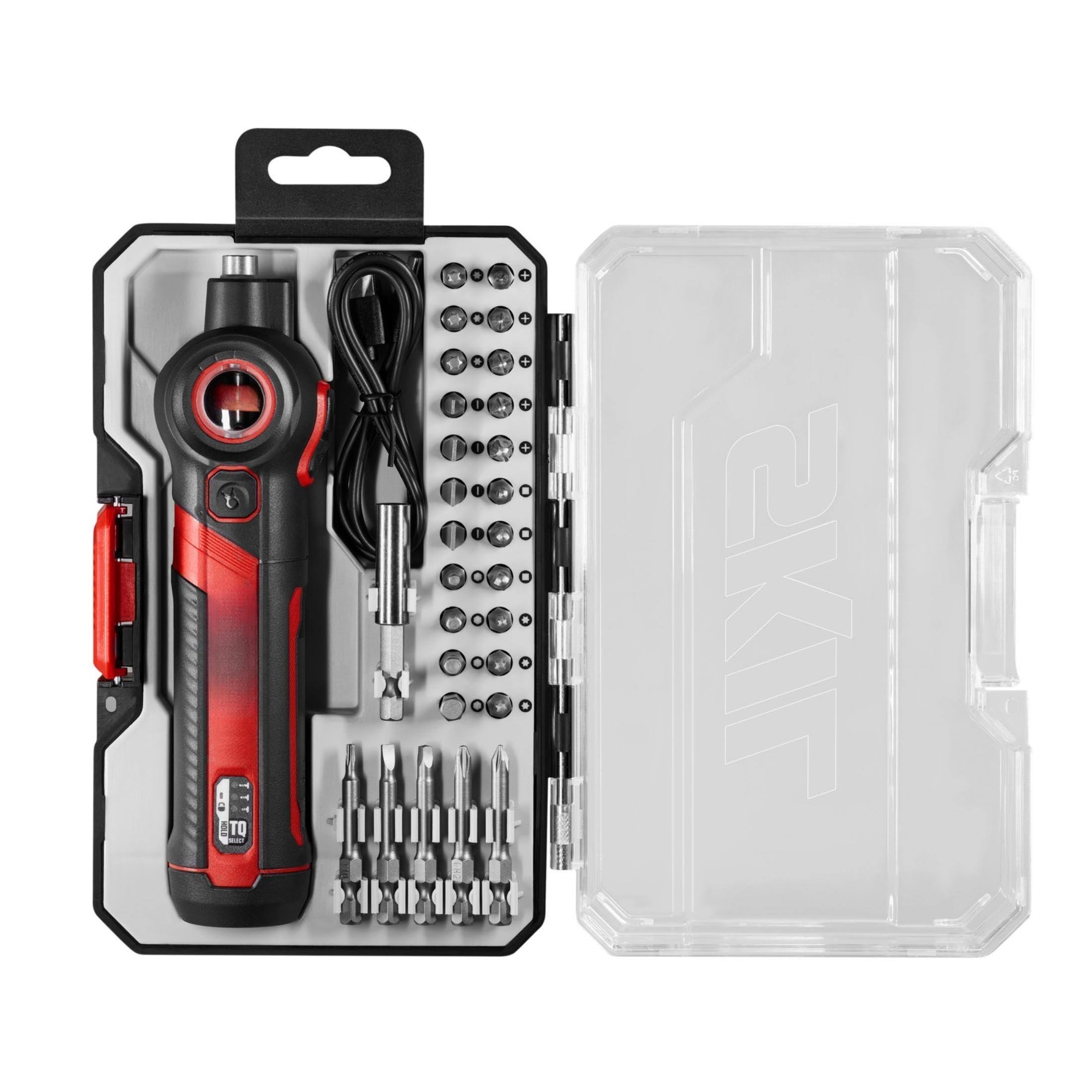 Left. JETRANSPORT - Twist 2.0 Rechargeable 4v With Pivoting Head Torque Setting Usb-c Charging Cable 28 Pc Bit Set & - 4V Screwdriver_Twist 2.0 2pc Set.