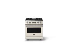 Viking - 30 in. Wide 4 Burner Pro 5 Series 4.7 Cu. Ft. Freestanding Sealed Dual Fuel Convection Range - Pure White - Pure White
