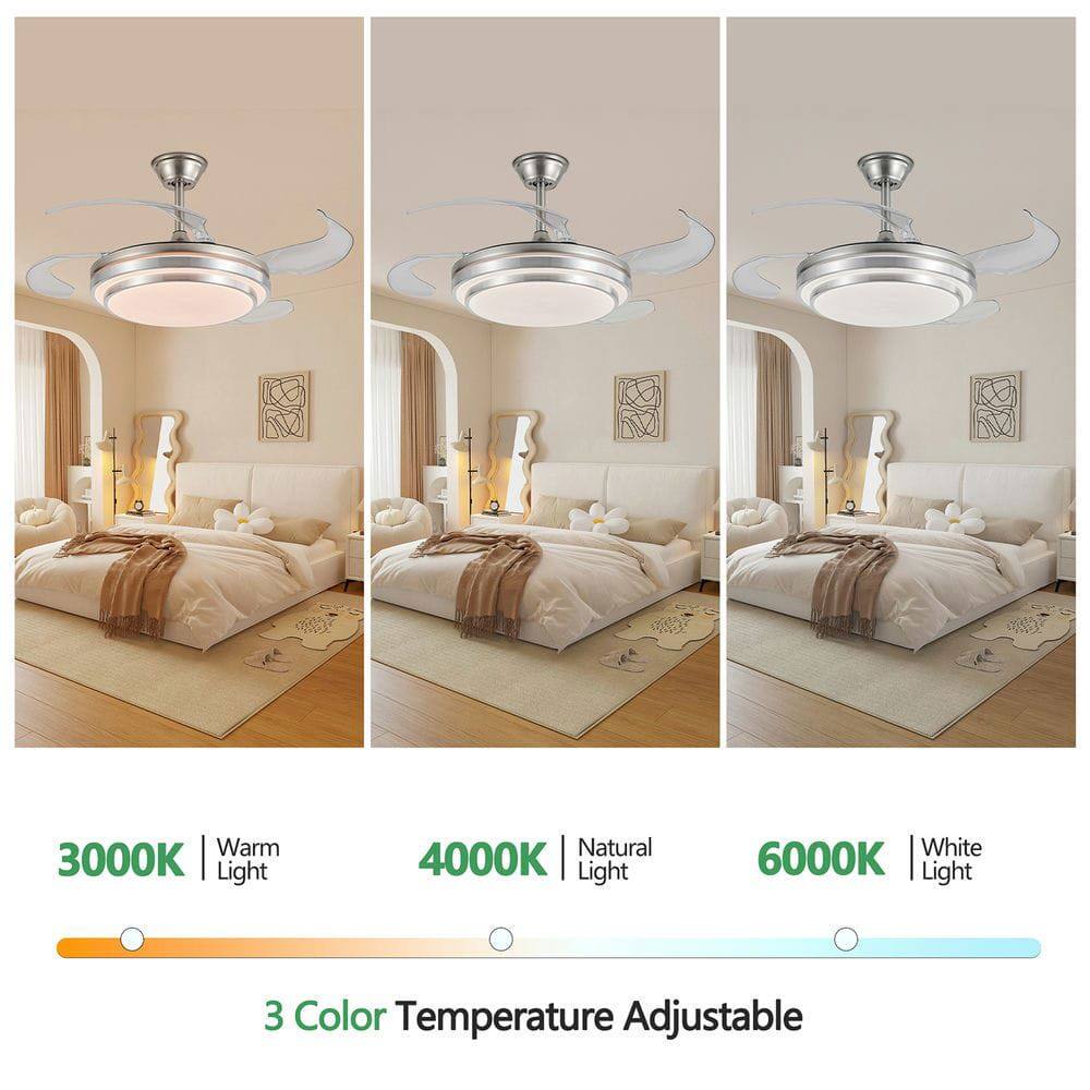 3000K Warm Light  
4000K Natural Light  
6000K White Light  

3 Color Temperature Adjustable
