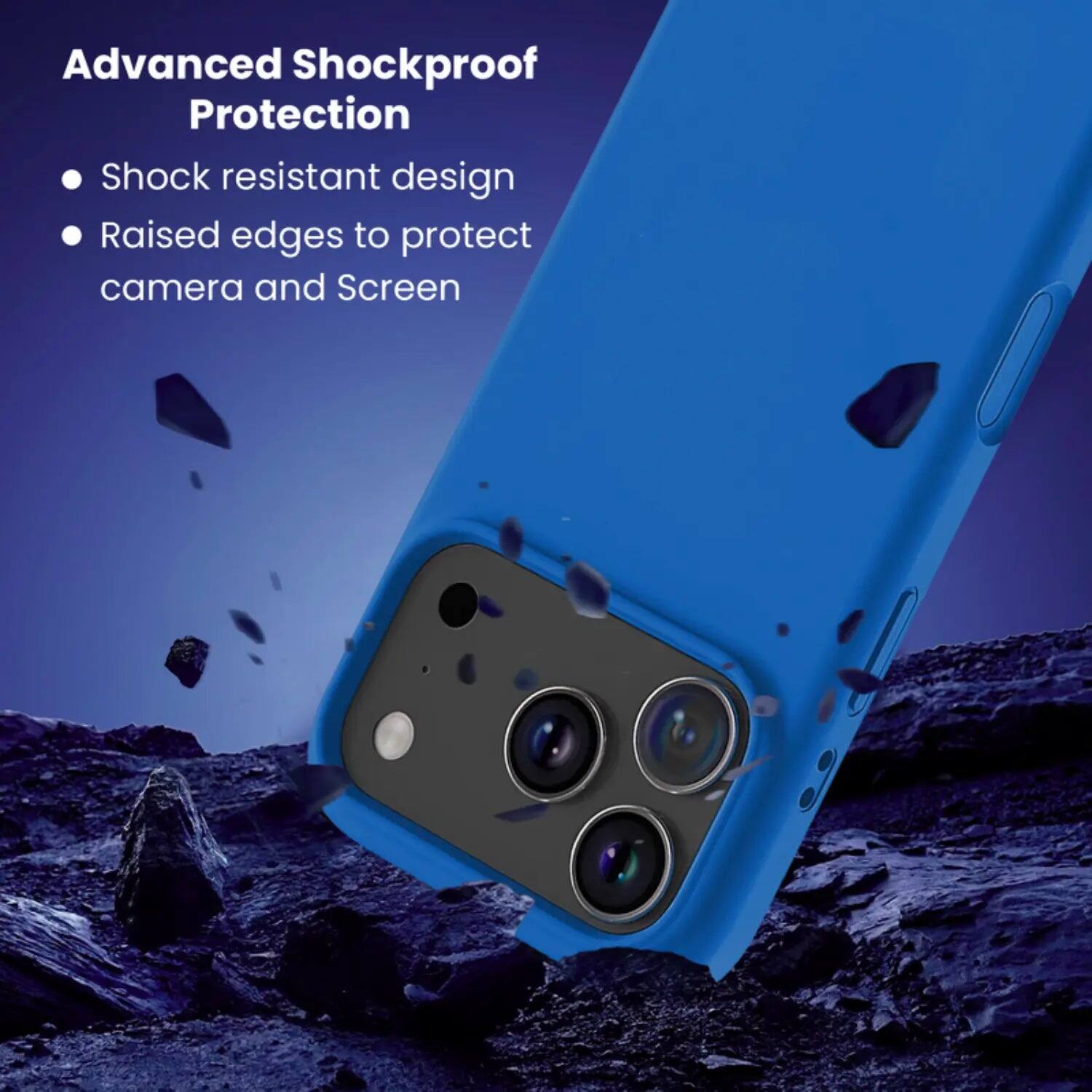 Advanced Shockproof Protection  
- Shock resistant design  
- Raised edges to protect camera and Screen