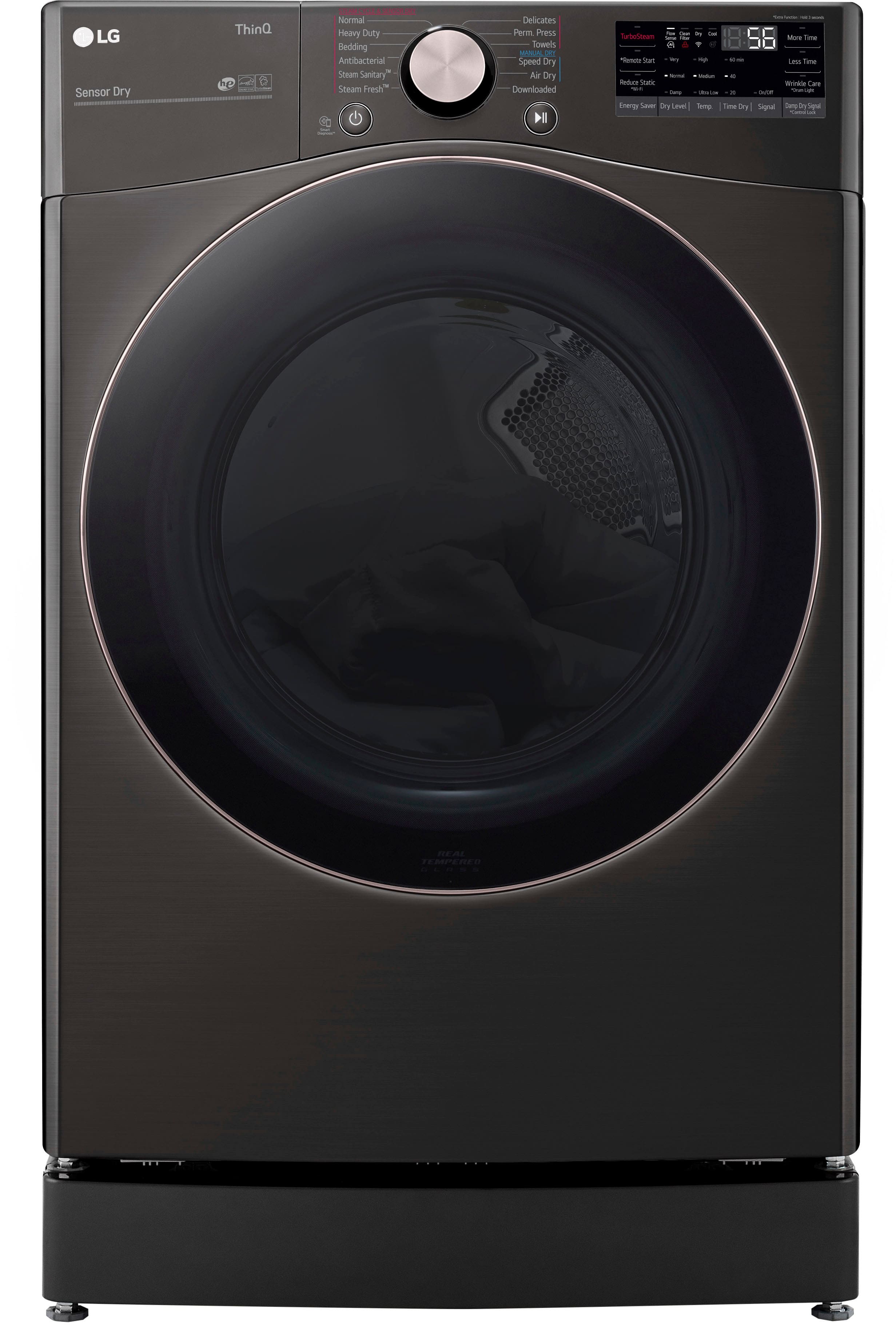 LG Sensor Dry ThinQ ASOOOE Normal Heavy Duty Bedding Antibacterial Steam Sanitary Steam Fresh" Delicates Perm Press Towels wANC - Speed Dry Air Dry Downloaded l TarbefSonam *emoto oT - - Peduce itate - I Enerty Saver Dry Leve - Oe - - - - - - - - Senp Time by More Lme Lss Tme Mirdle Cam Be - Lm Signar Sang bn Seprl i - REALL TEMEREO