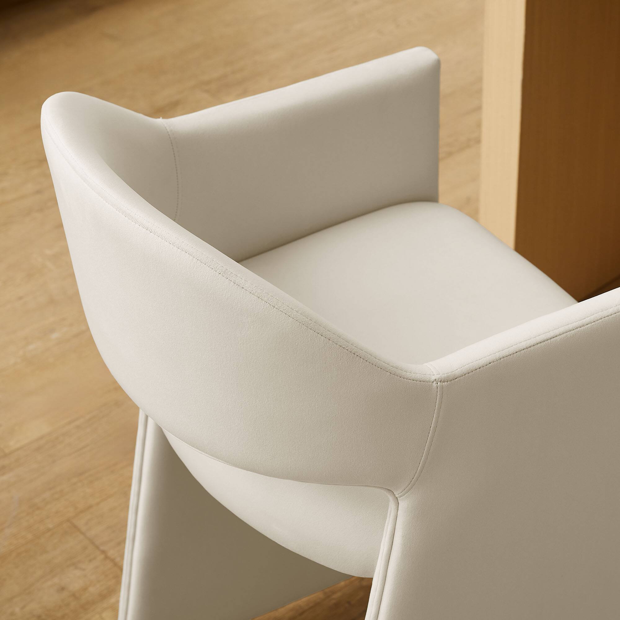 Alt View 1. Modway - Talia 37 Inch Performance Velvet Counter Stool by Modway - Alabaster.
