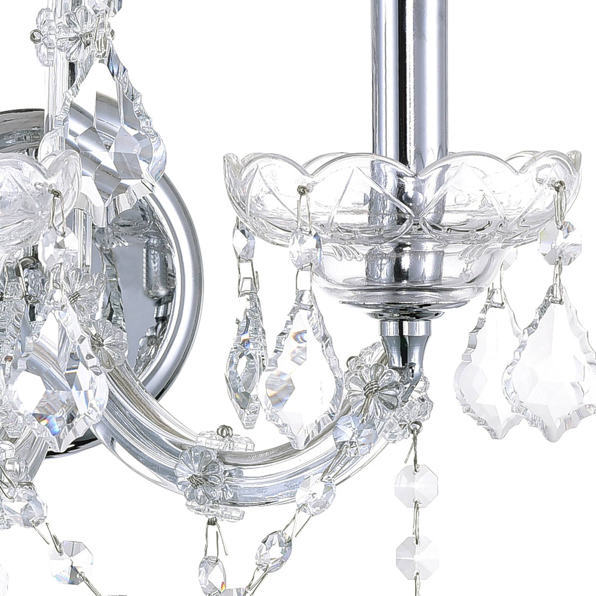 Left. CWI Lighting - Maria Theresa 2 Light Wall Sconce With Chrome Finish - Chrome.