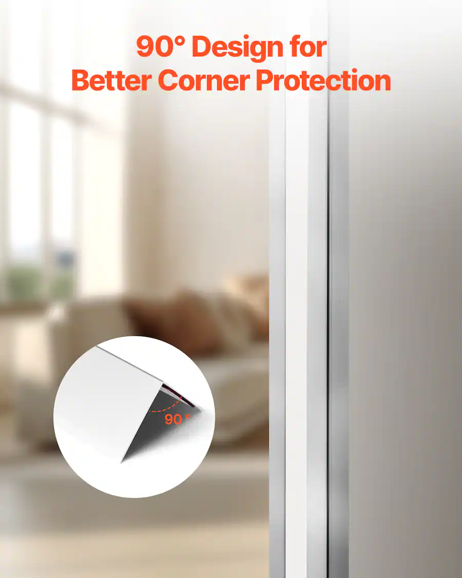 VEVOR Alluminum Alloy Wall Corner Protector, 2 x 2 x 48 inch, 12 Pack ...