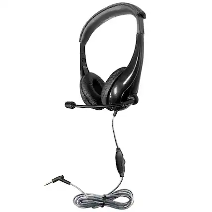 Front. HamiltonBuhl - Motiv8 TRRS Classroom Headset with Gooseneck Mic and In-line Volume Control.