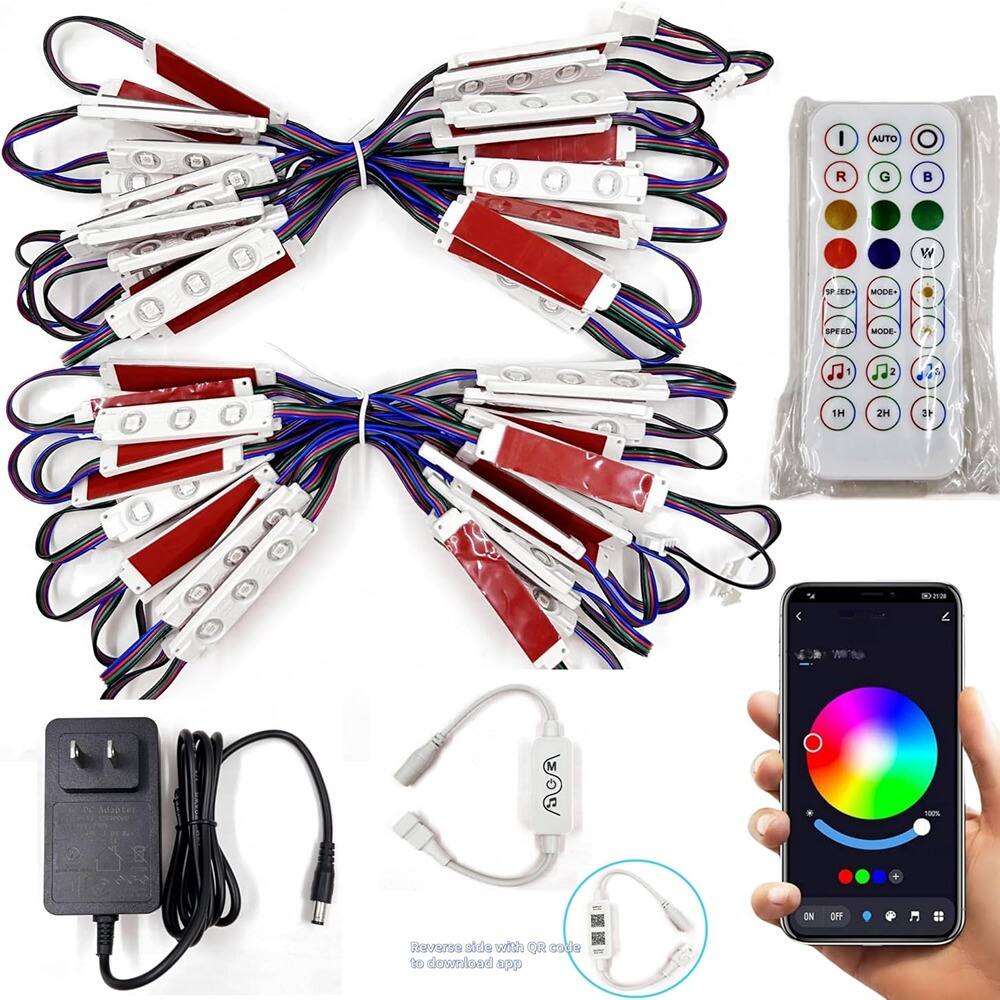 ACJPR 33ft RGB LED Module Strip, Smart Magic, Remote Control for ...