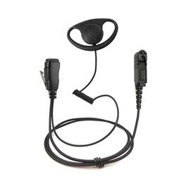 ProMaxPower - 1.5-Wire D-Shape Earhanger with PTT Mic for Motorola XPR3500e, R5 & Other Radios - Black