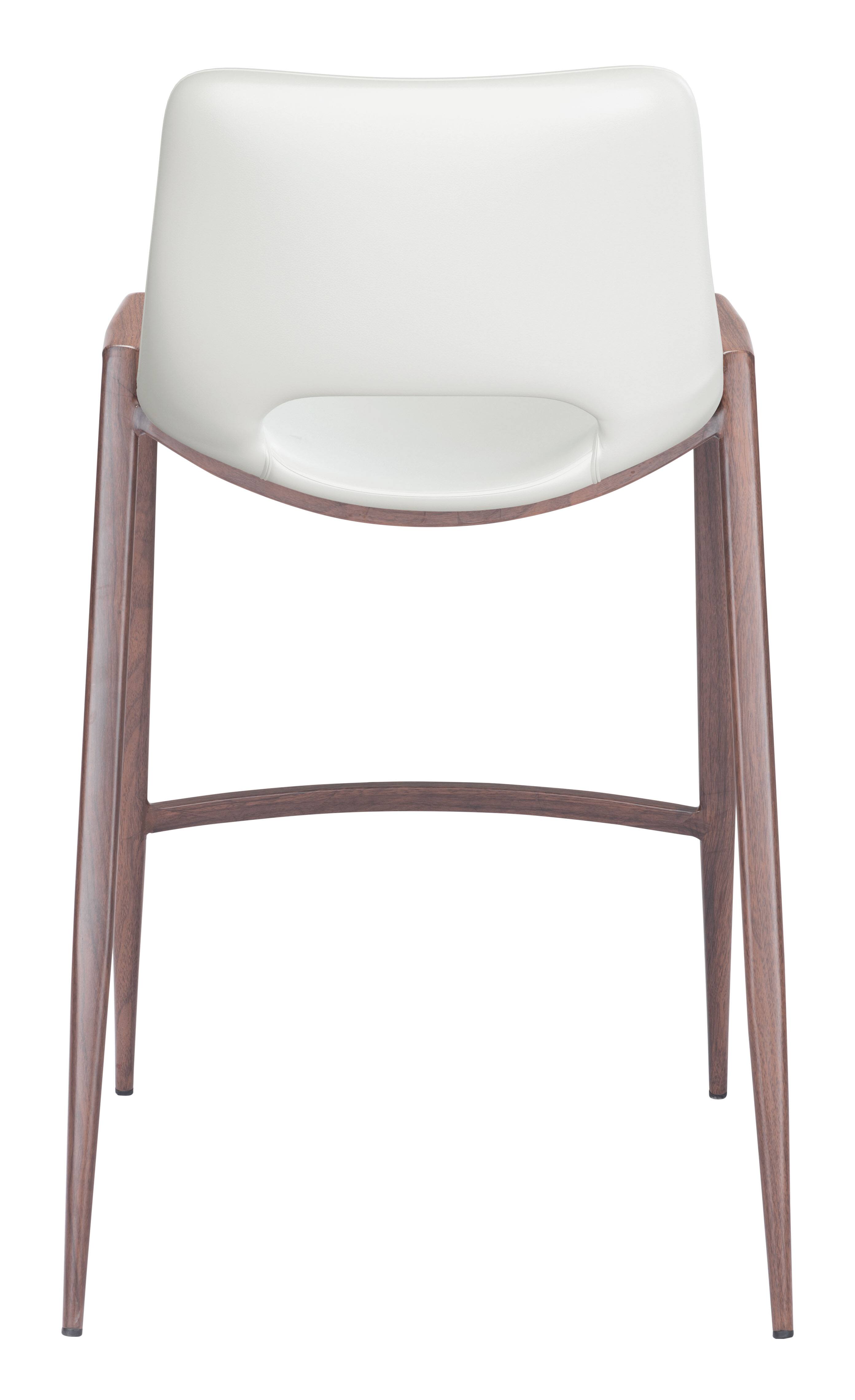 Alt View 2. Hivvago - Desi Counter Stool (Set of 2) White & Walnut - White & Walnut.