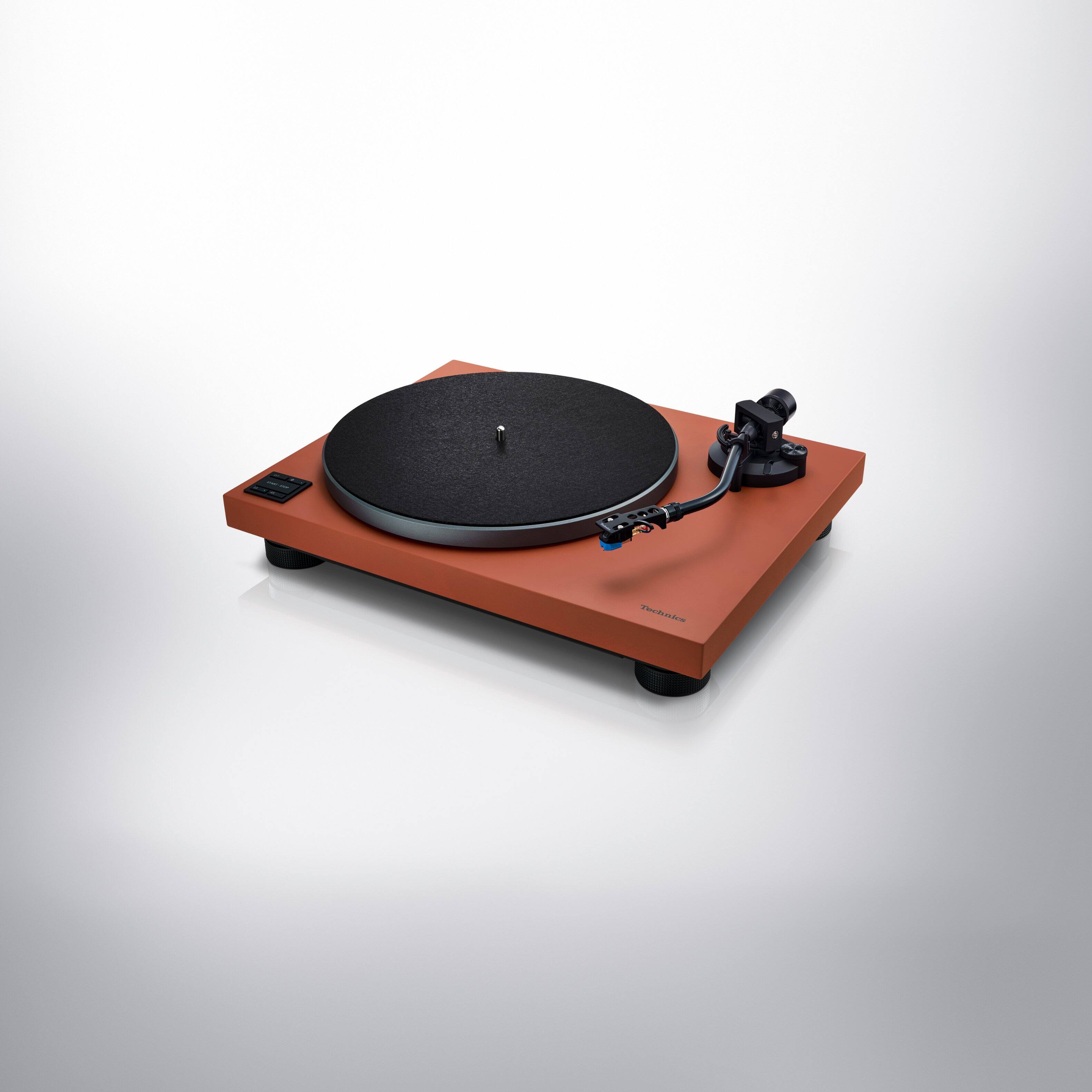 Alt View 11. Technics - Technics HiFi Bluetooth Turntable with Coreless Direct Drive Motor, Audiophile-Grade Cartridge and Precision Tonearm - Terracotta Brown.
