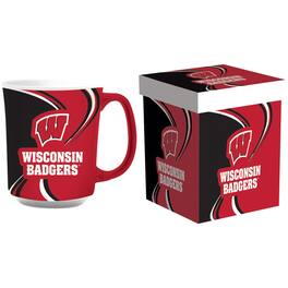 Evergreen Enterprises - Wisconsin Badgers 14oz. Ceramic Mug with Matching Box - Multicolor