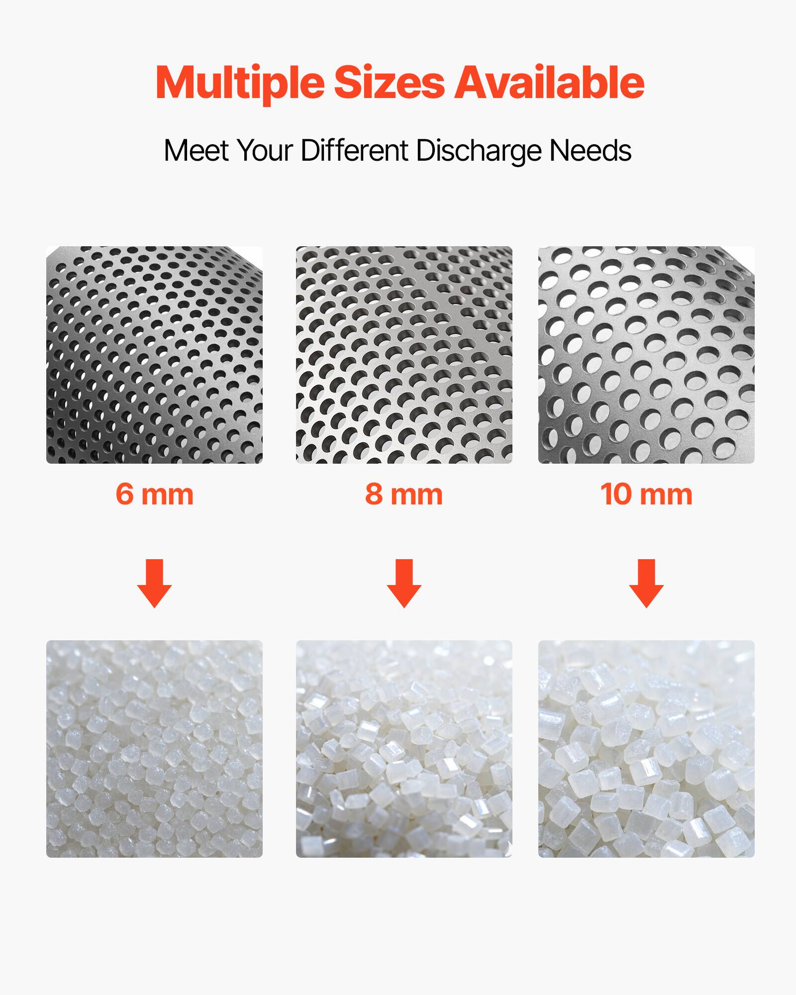 Multiple Sizes Available  
Meet Your Different Discharge Needs  

6 mm  
8 mm  
10 mm