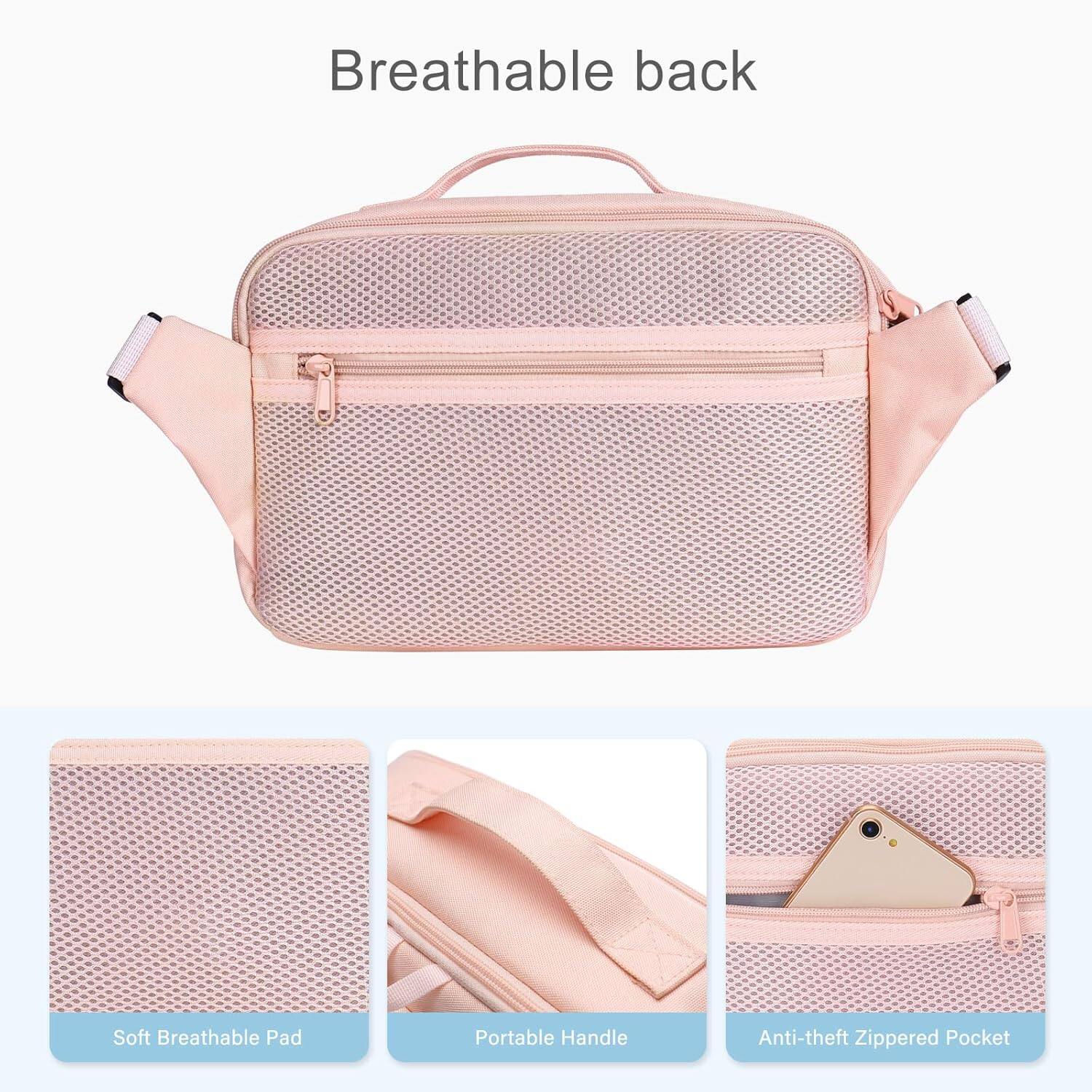Breathable back  
Soft Breathable Pad  
Portable Handle  
Anti-theft Zippered Pocket