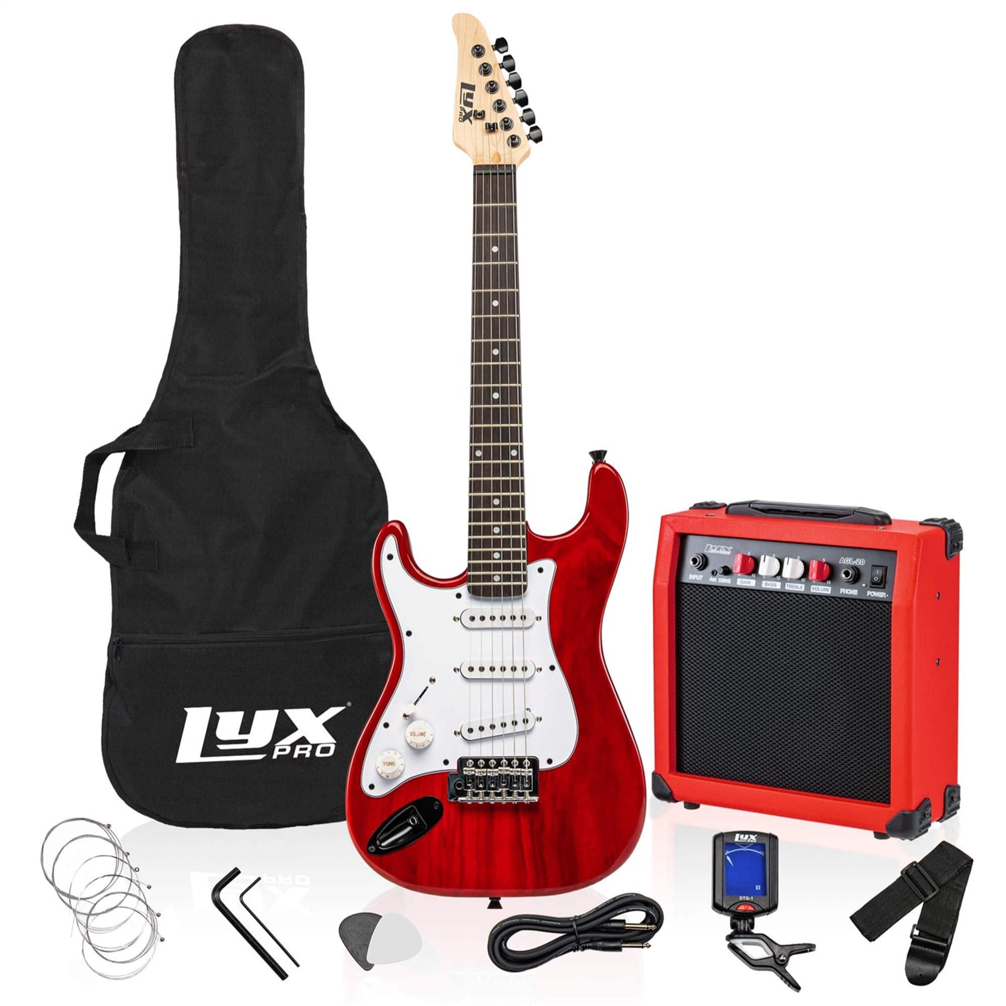 Lyxpro - Left Hand 36 Inch Electric Guitar and Kit for Lefty Kids with 3/4 Size Beginners Guitar, Amp - Red price history on PriceWatchPro