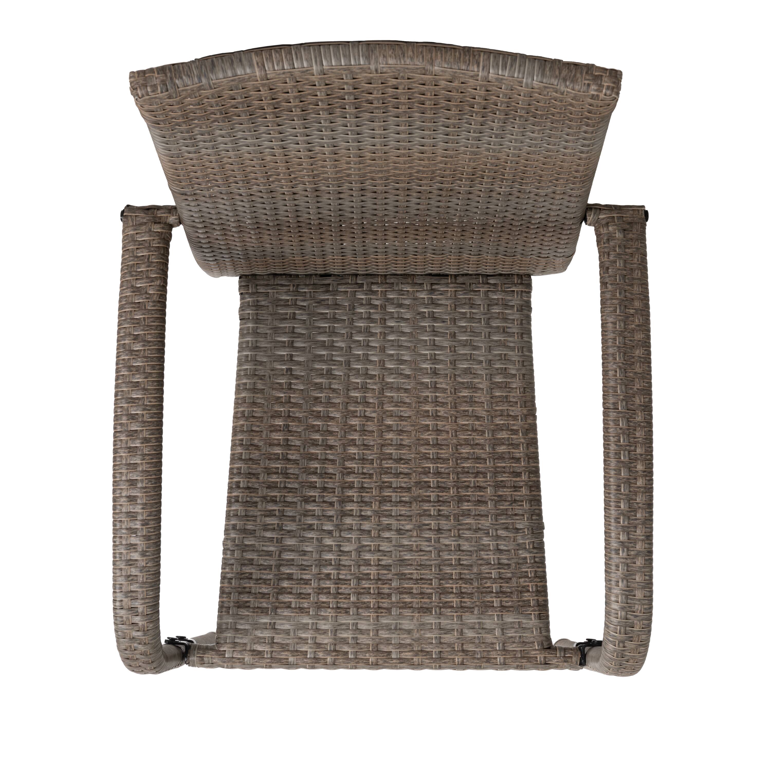 Alt View 4. Balkene Home - Morgan Outdoor Wicker Chair  2 Pack - Gray.