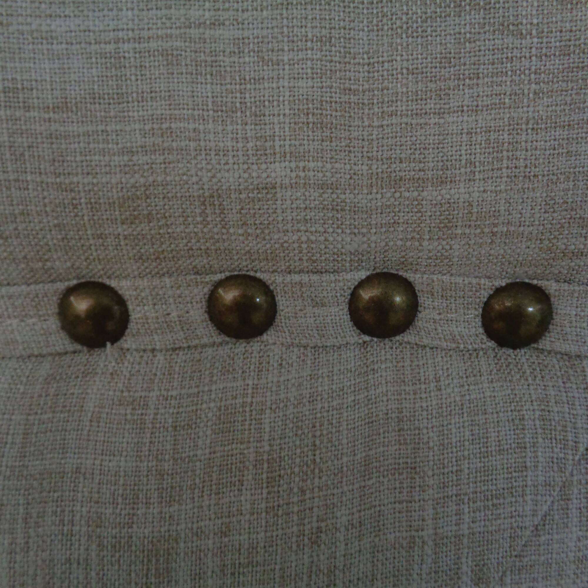 Alt View 3. Manhattan Lane - Queen Size Bed, Beige Fabric Upholstered, Camel Back, Button Tufted - Beige.