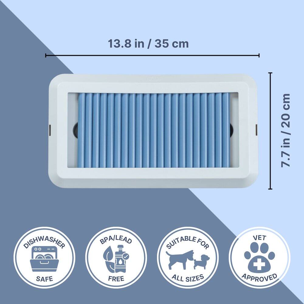 13.8 in / 35 cm  
7.7 in / 20 cm  

DISHWASHER SAFE  
BPA/LEAD FREE  
SUITABLE FOR ALL SIZES  
VET APPROVED