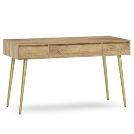 Simpli Home - Jager SOLID MANGO WOOD Mid Century - Contemporary 54 inch Wide Desk - Natural