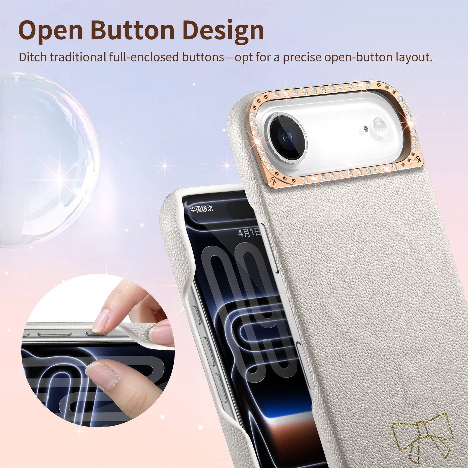 Open Button Design  
Ditch traditional full-enclosed buttons—opt for a precise open-button layout.