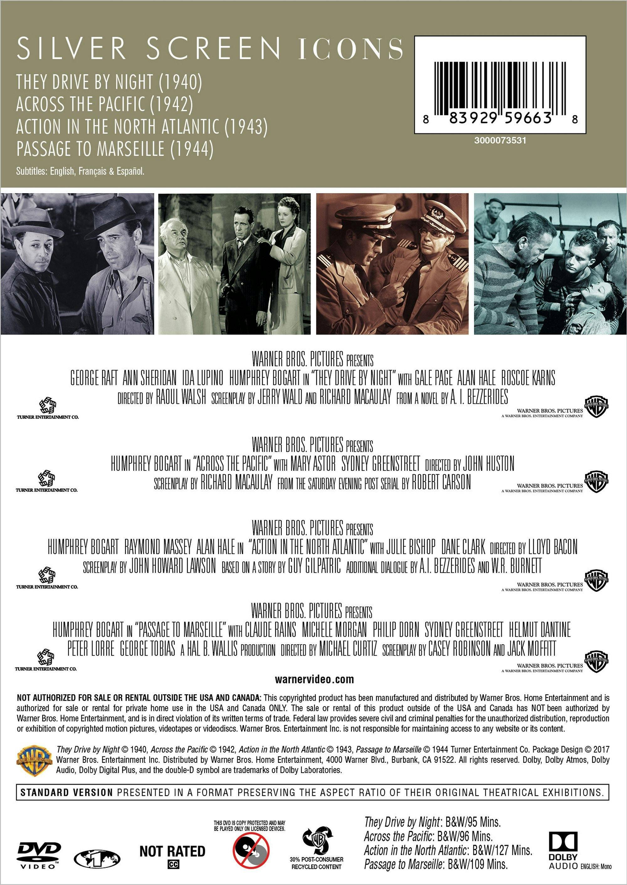 Angle. Silver Screen Icons - Humphrey Bogart (DVD New Box Art) [DVD].