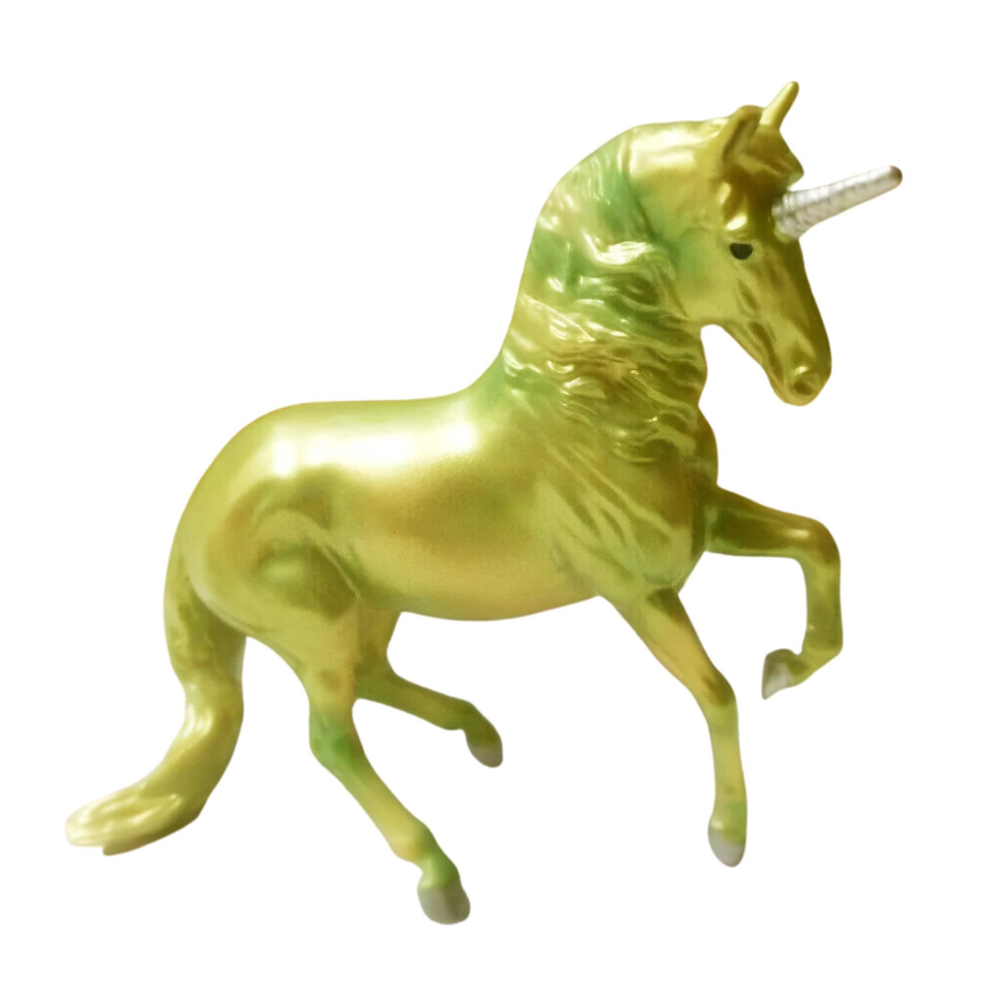 Front. Breyer - Breyer Unicorn Treasures 1:32 Scale Model Horse | Peridot - Yellow.