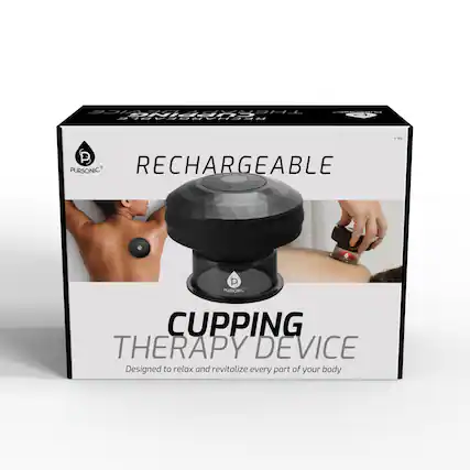 EH THE RECHARGEABLE 1H. P PURSONIC RECHARGEABLE PURSONIC CUPPING THERAPY DEVICE Designed to relax and revitalize every part of your body