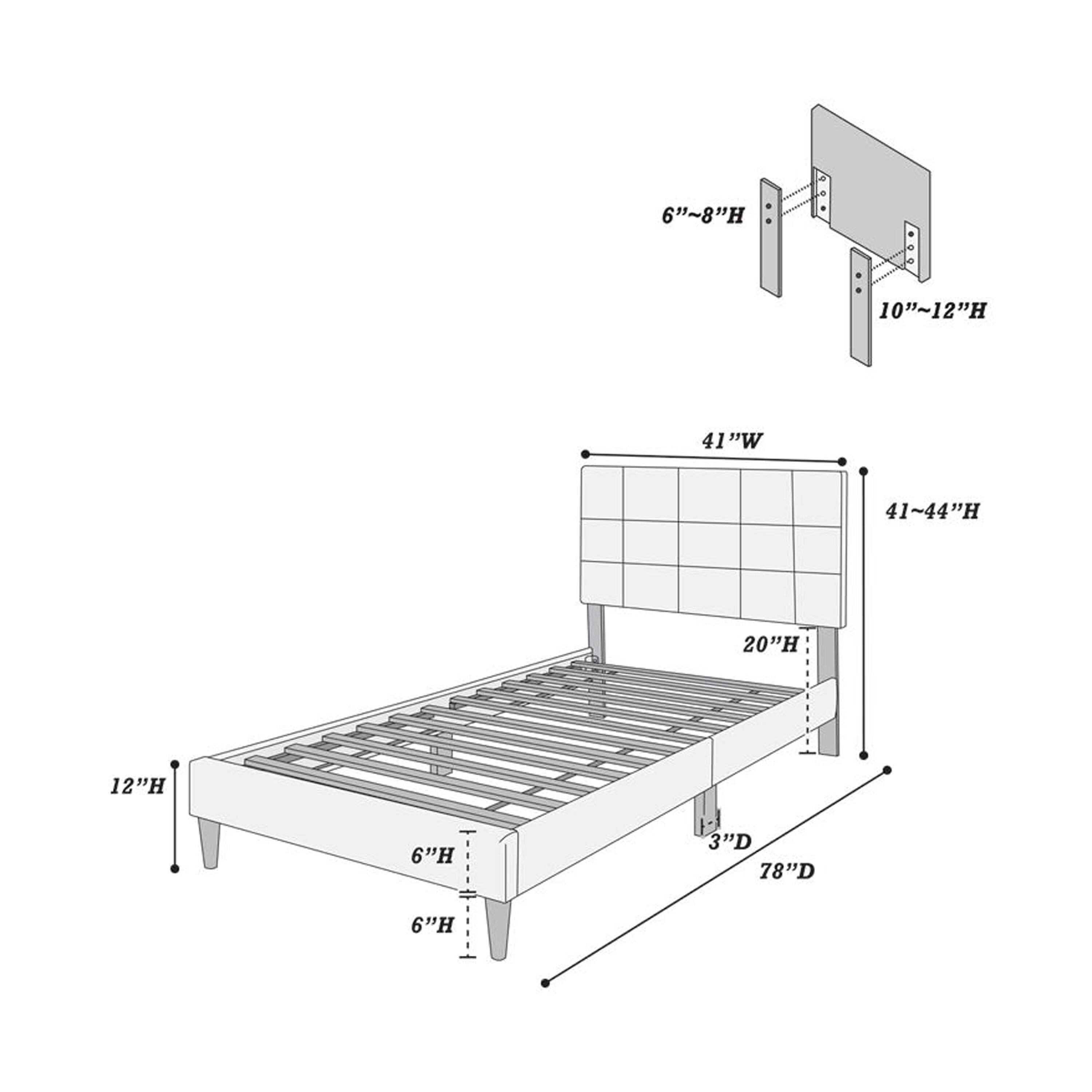 6"~8"H  
10"~12"H  
41"W  
41~44"H  
20"H  
12"H  
3"D  
78"D