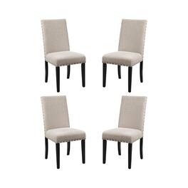 New Classic Furniture - Crispin Natural Solid Wood Dining Chair (Set of 4) - Beige