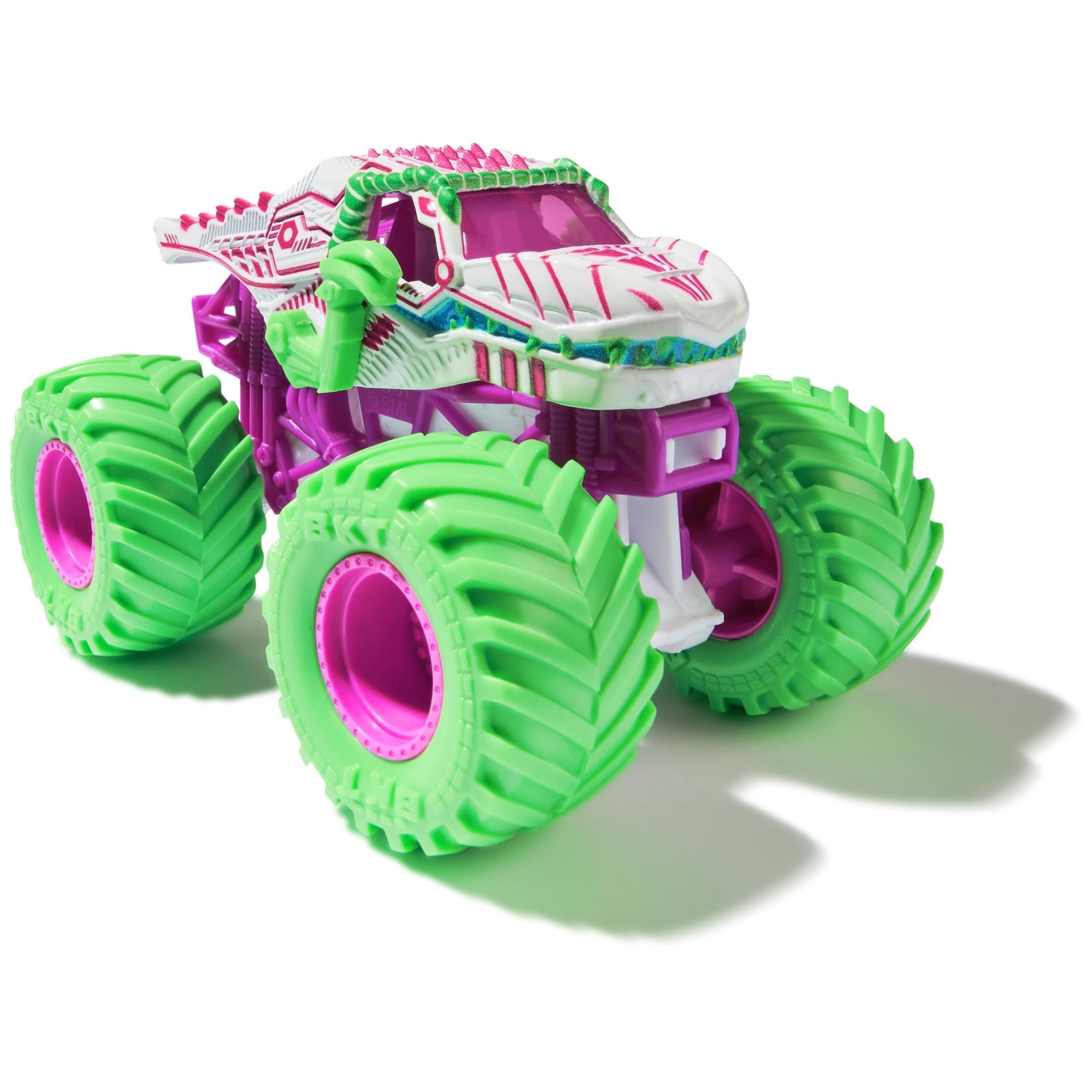 Angle. Monster Jam - Monster Jam ThunderROARus Nitro Series 42 Die-Cast Monster Truck, 1:64 Scale, Authentic Details, Ages 3+ - Green.