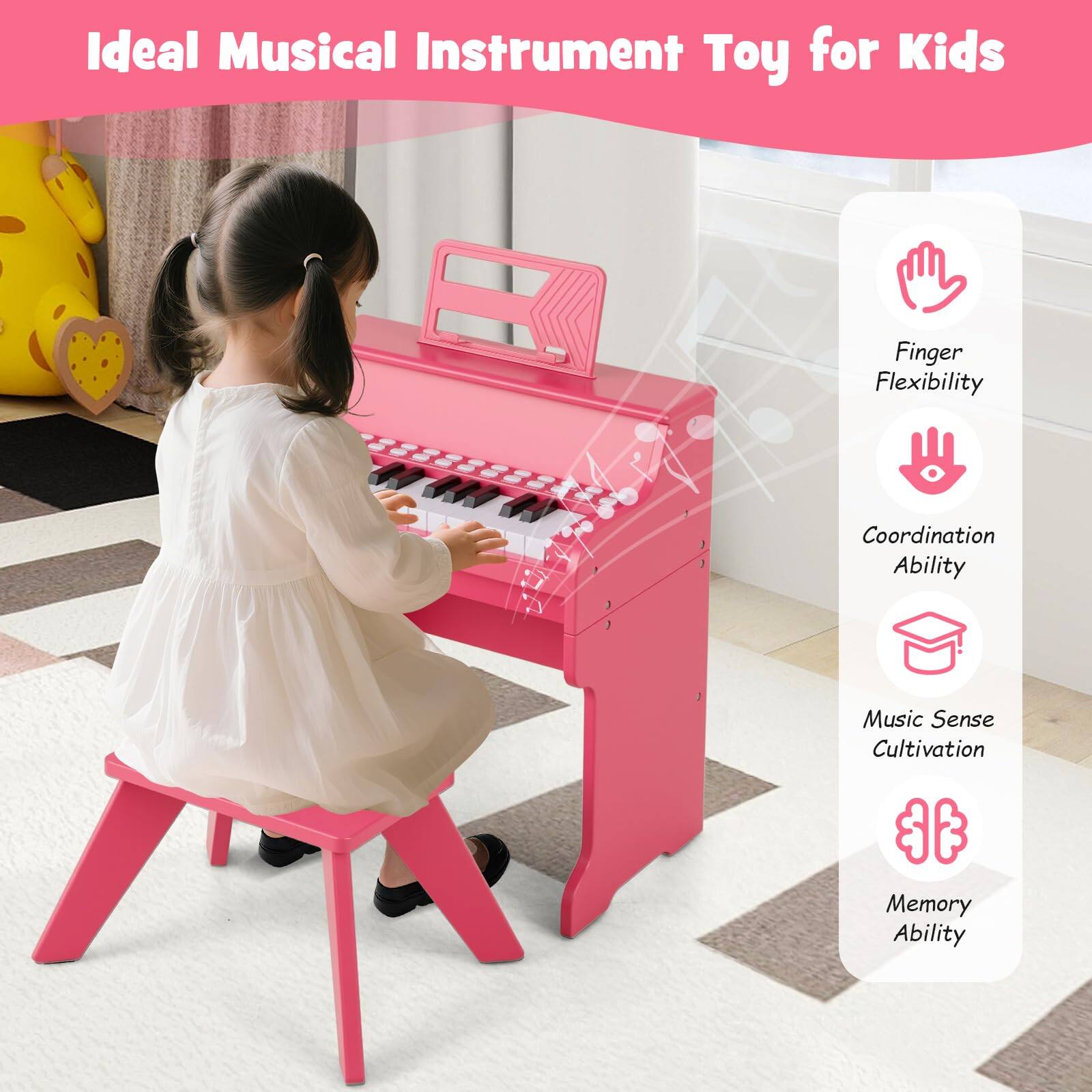 Ideal Musical Instrument Toy for Kids

- Finger Flexibility
- Coordination Ability
- Music Sense Cultivation
- Memory Ability