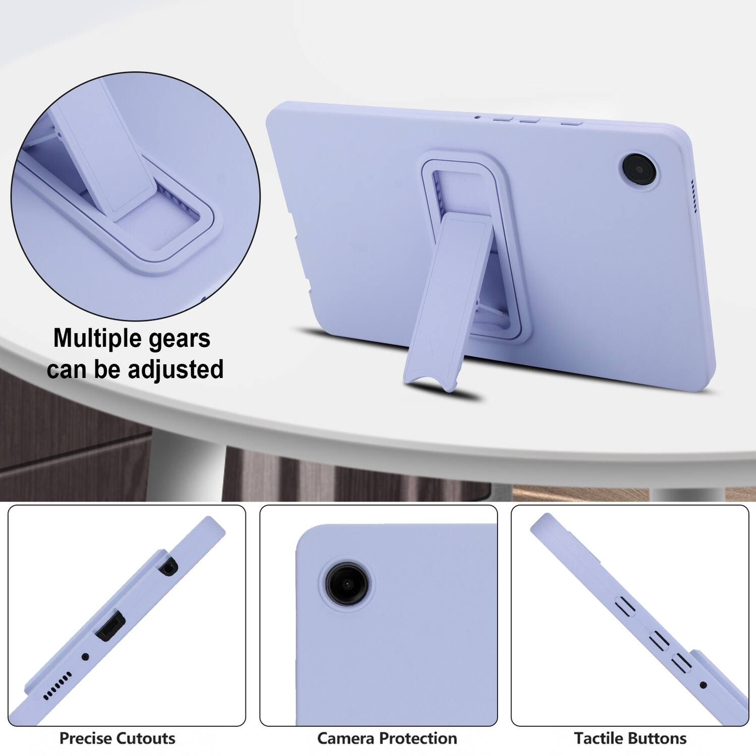 Multiple gears can be adjusted  
Precise Cutouts  
Camera Protection  
Tactile Buttons