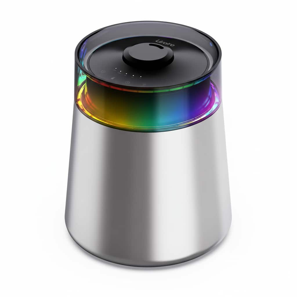 Front. Livatro - 7L Ultrasonic Cool Mist Humidifier for Large Rooms, Stainless Steel Tank, Top-Fill, Ultra-Quiet, Easy Clean - Sliver.