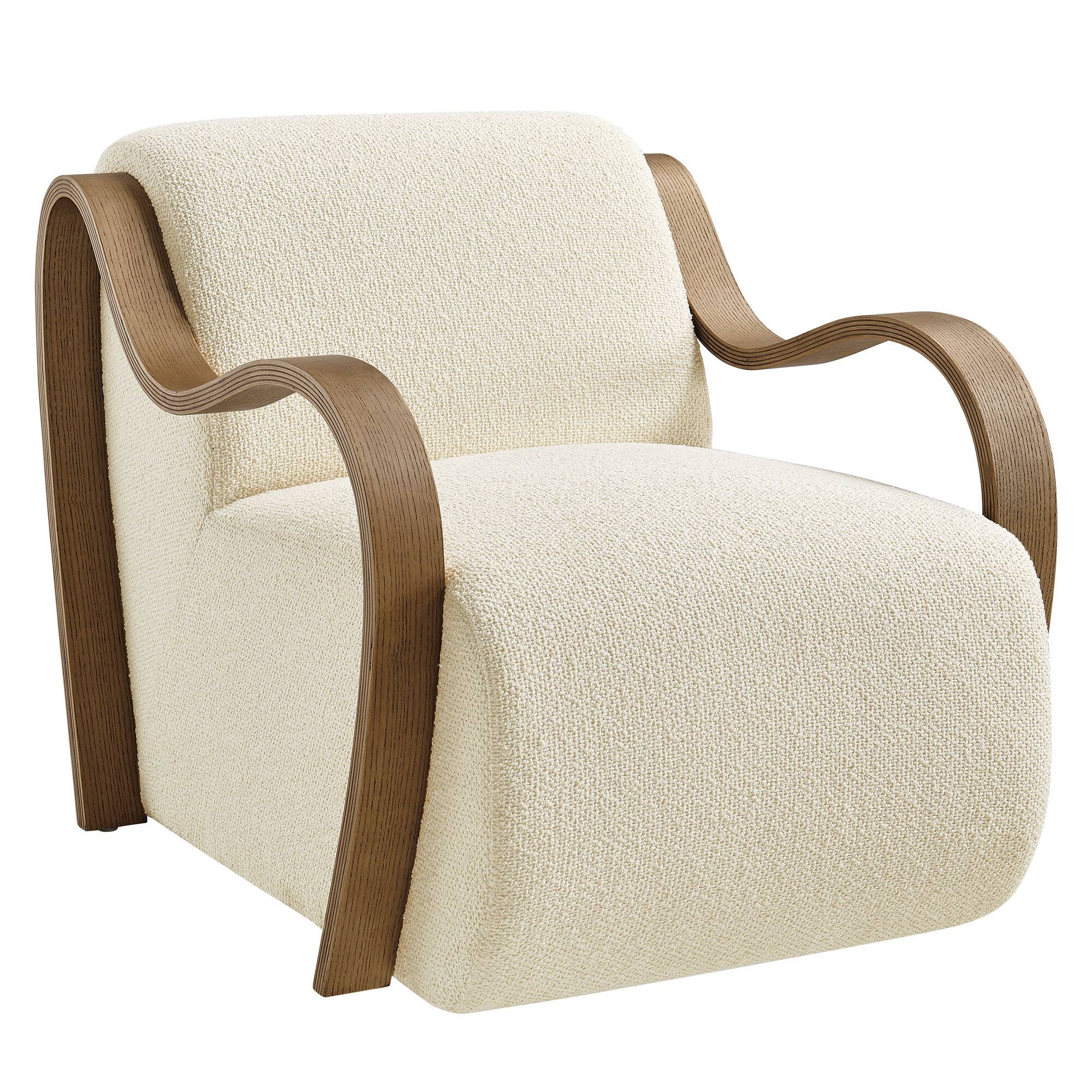 Angle. Modway - Atrium Lattice Boucle Accent Armchair by Modway - Cream.