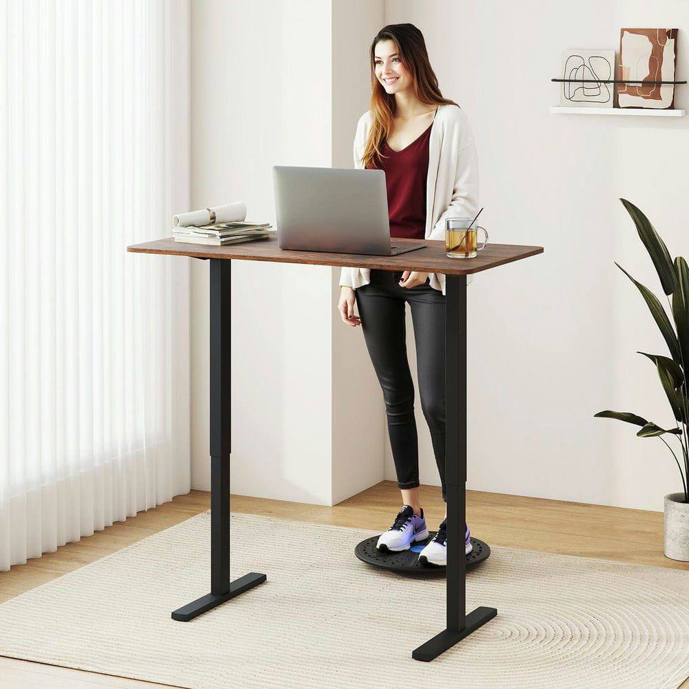 Alt View 2. Resenkos - 48"x24" Ergonomic Electric Standing Desk - 3 Memory Settings, Home Office Use, Rustic Brown - Brown.
