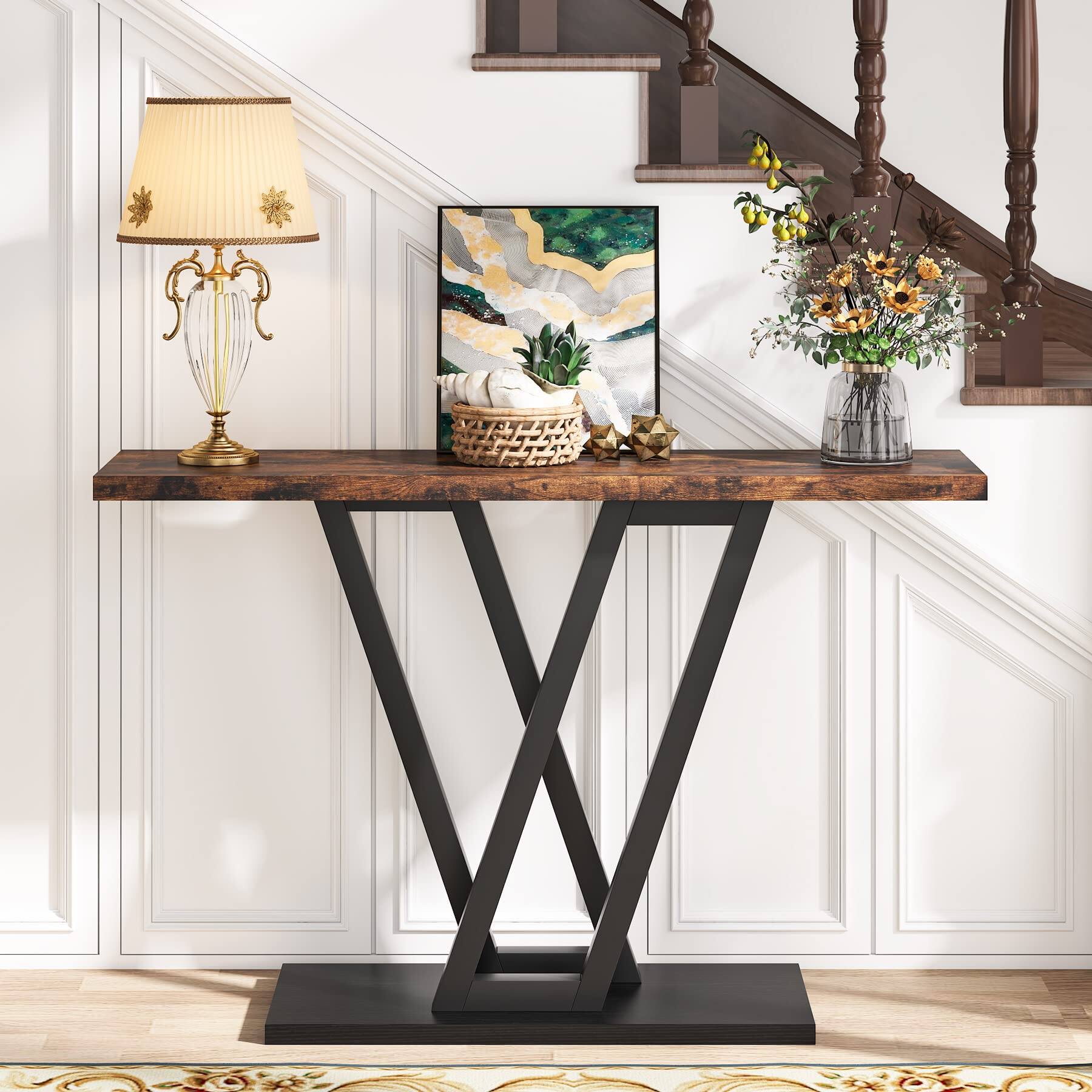 Tribesigns Console Table, Industrial Hallway Table for Entryway, 43 ...