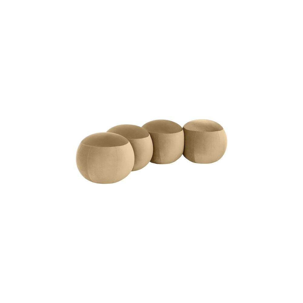 Alt View 2. Meridian Furniture - Apollo Camel Velvet Bench - Beige.