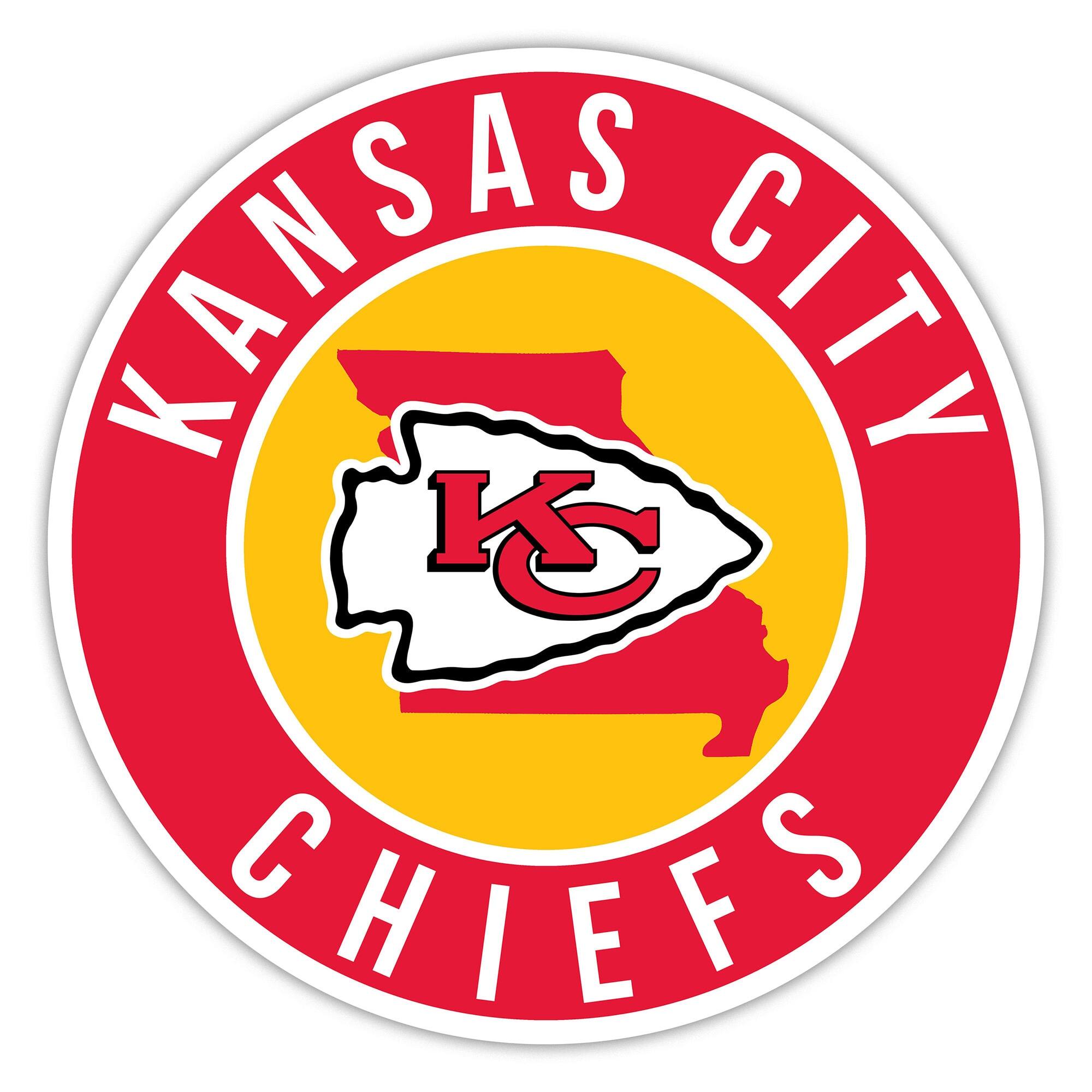 Kansas City Chiefs 15" State Circle Sign