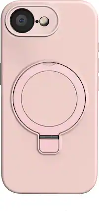 Front. SaharaCase - Venture Series Silicone Kickstand Case for Apple iPhone 16e - Desert Rose.